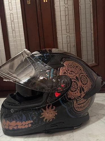 AXOR tam üzlü motosiklet dəbilqəsi – “Sugar Skull” qrafik dizaynı - — 3