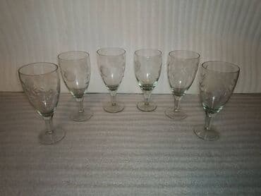 dest qab: Qədəhlər, Şüşə, 6 ədədli dəst, SSRİ — 1