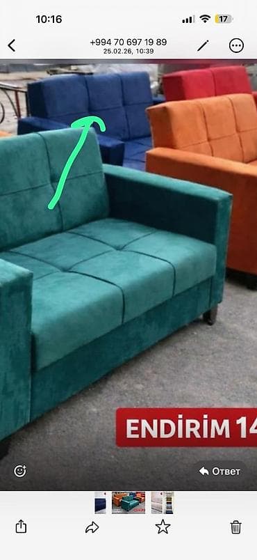 kreditle qizillarin satisi: Divan modelimiz endirimdə 200 yox 149 azn Sifarişle yigilir Rəng — 3