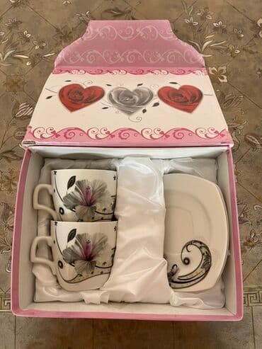 сливочное масло в баку: Кофейный набор, цвет - Белый, Фарфор, 2 персон — 3