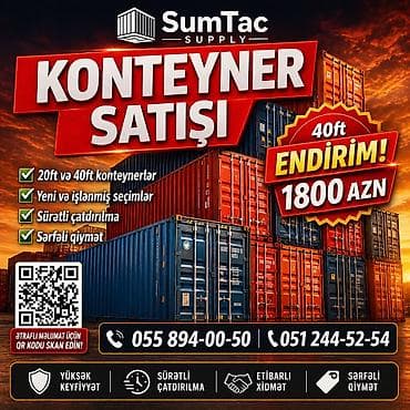 tonla su satışı: Kanteynerlər 12 m .Tam normal vəziyyətdə — 1