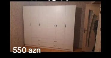 ikinci əl şkaf: Yeni, 4 qapılı Düz dolab, Dolab-asılqan — 18
