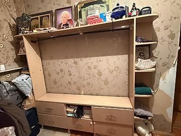 Düz TV altlığı, Polkalı, Laminat — 2