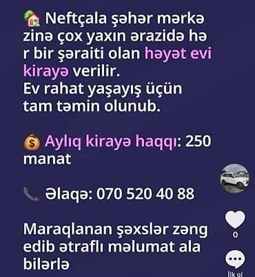 sumqayitda heyet evleri 2018: Neftçala şəhər mərkəzinə çox yaxın ərazidə hər bir şəraiti olan həyət — 1