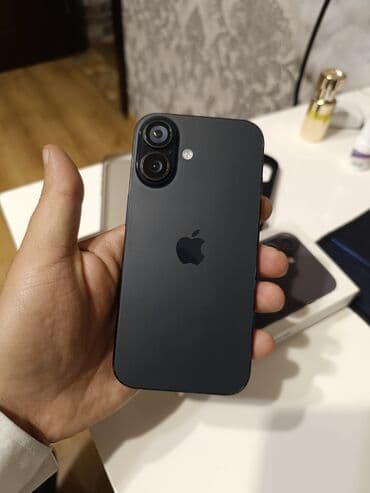 apple mac: IPhone 16, 128 GB, Black Titanium, Face ID — 2