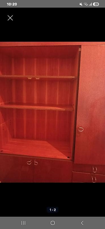 tek dolablar: Qonaq otağı üçün modul dolab (şkaf-vitrin tipli) - Material: ağac — 2