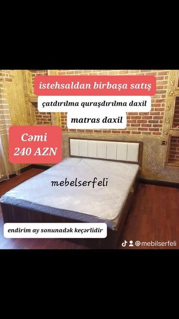 Çarpayılar: Carpayi 160/200 olcu reng secimi var Catdirilma qurasdirilma pulsuz
