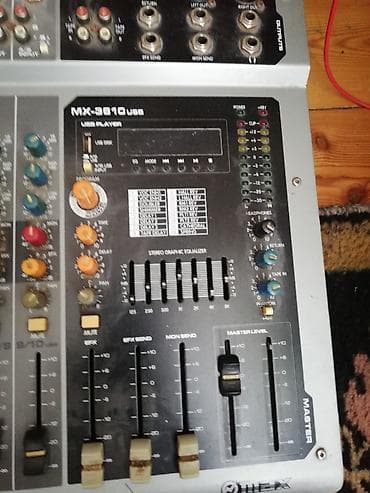 Звуковое оборудование: MEX MX-3610 USB mikser-pult - 10 kanallı mikser (6 mono mik/line + 2 — 3
