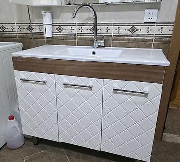Ev və bağ: Vanna otağı üçün lavabo və dolab dəsti - Komplekt: geniş üst hissəli — 4