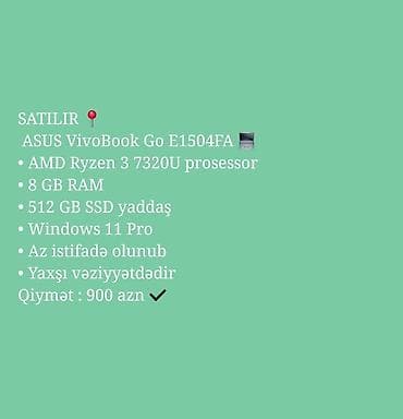 Lenovo: ASUS Vivobook, 15.6 ", AMD Ryzen 3, 512 GB — 1