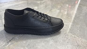 dəri geyim: Qara kişi ayaqqabısı – gündəlik və iş üslubu üçün - Rəng: mat qara - — 1