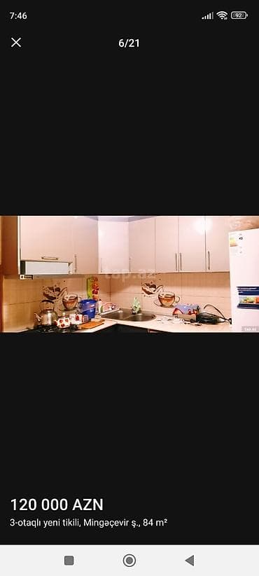 4 cu mikrorayon kiraye evler: Mingəçevir şəhərində 3 otaqlı yeni tikili mənzil – 84 m² 5 mərtəbəli — 8