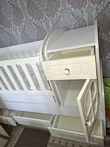 akustik panel: Oğlan və qız üçün, İşlənmiş, Dördbucaq, Beşik, Matras ilə, Yellənmə mexanizmsiz — 2