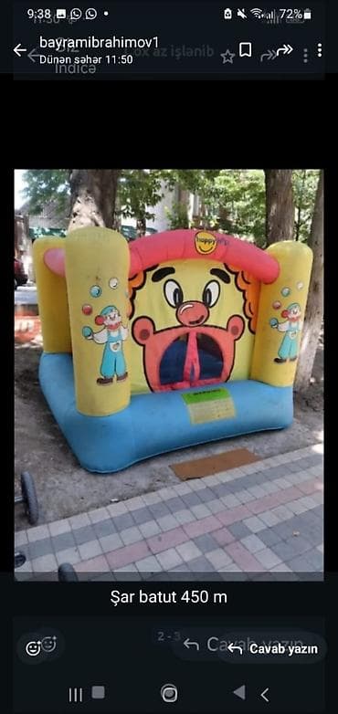 Uşaq şişmə batutu – “Happy Hop” dizaynlı, kloun fiqurlu. - Növ: şişmə lalafo.az -da Uşaq şişmə batutu – “Happy Hop” dizaynlı, kloun fiqurlu. - Növ: şişmə