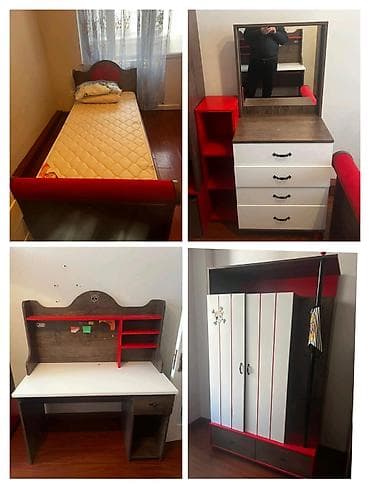 Oğlan üçün, İşlənmiş, Təknəfərlik çarpayı, Yazı masası, Dolab