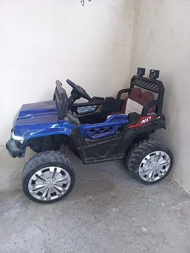 thomas oyuncaq paravoz dəsti: Uşaq üçün elektrikli off-road maşın - Rəng: göy/qara - Korpus: jeep — 1
