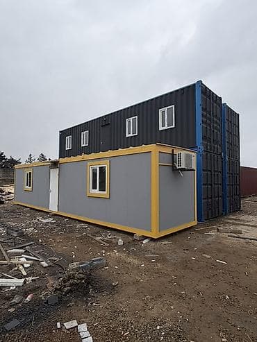 vaqonlarin satisi: Modul konteyner ev/ofis - Ölçü: təxminən 12 m uzunluq, 3 m en — 2