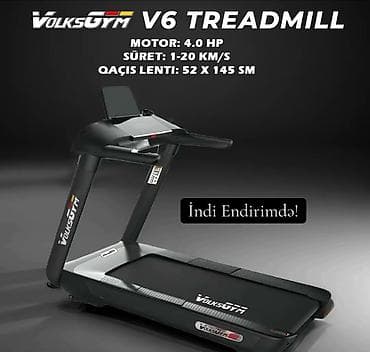 yerden saat: VolksGym V6 Treadmill – güclü ev və klub istifadəsi üçün qaçış — 1