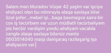 mebel usta komekcisi: Мебельщик. Больше 6 лет опыта — 1