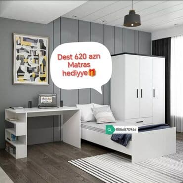 termo tumba: İkinəfərlik çarpayı, Dolab, Termo, 2 tumba, Azərbaycan, Yeni — 3