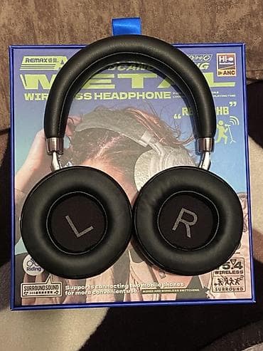 Mikrofonlar: Yeni Simsiz (Bluetooth) Qulaqcıqlar, Remax, rəng - Qara — 4