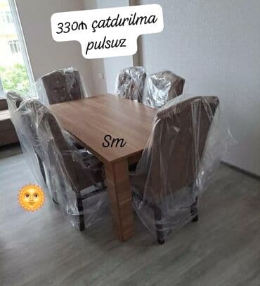 Qonaq otağı üçün, Yeni, Dördbucaq masa, 6 stul lalafo.az -da Qonaq otağı üçün, Yeni, Dördbucaq masa, 6 stul