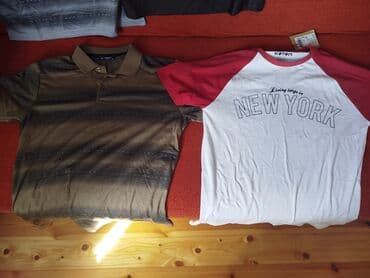 зеленые мужские спортивные костюмы: Мужское поло, M, цвет - Красный — 6