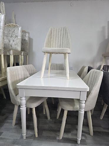 Qonaq otağı üçün, Açılmayan, Dördbucaq masa, 6 stul