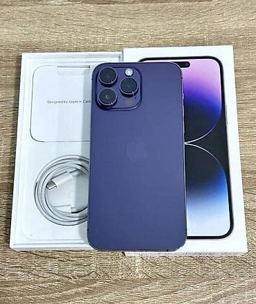 iphone 15 pro 128: IPhone 14 Pro, 256 GB, Deep Purple, Zəmanət, Simsiz şarj, Face ID — 4
