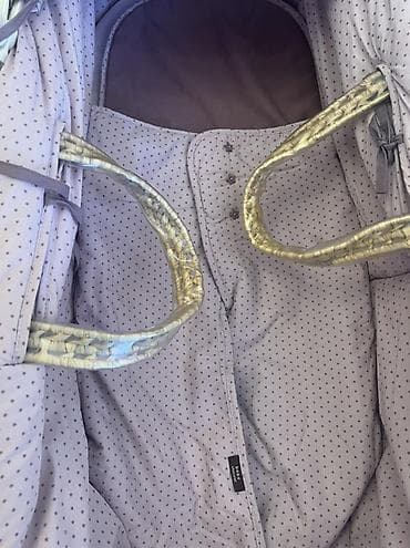 Beşik səbəti (Moses basket) – yumşaq içlik və qapaqlı - Təbii toxunma