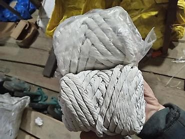 toxumaq üçün saplar: Ağ rəngli kağız kəmənd/kağız ip – dekor və qablaşdırma üçün. Asbest — 6