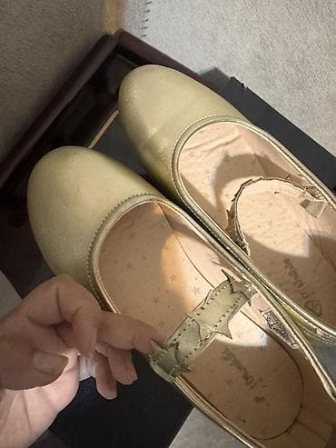 Uşaq geyimi və ayaqqabıları: Rəng - Qızılı Baletkalar, Ölçü: 31, Qız üçün — 7