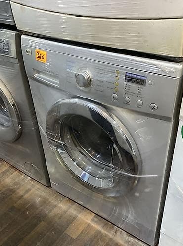 LG önyükləməli paltaryuyan maşın - Rəng: metalik gümüş - Ön tərəfdən