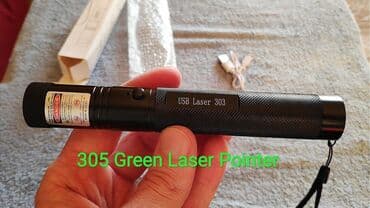 fraksion lazer: Lazer 303 yaşıl rang, güclü işiq verir. USB var qutudadı yeni alinıb — 3