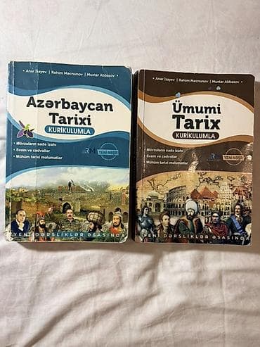 İki ədəd tarix hazırlıq kitabı dəsti İçləri tam təmiz deyil,əlavə