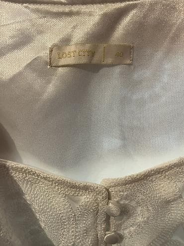 rm butik instagram: Ağ rəngli krujeva don - Dizayn: Ön hissədə tam uzunluq boyunca örtülü — 5