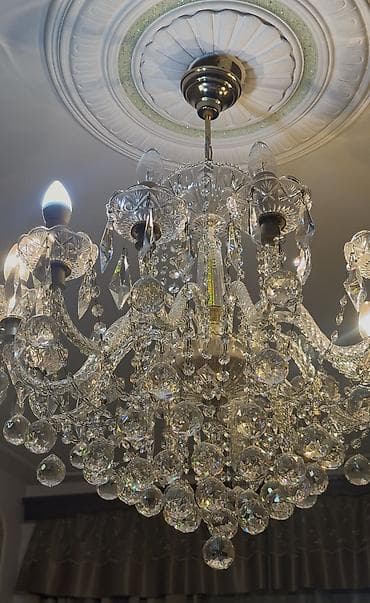 Çılçıraq, 10 və daha çox lampa, Xrustal — 7