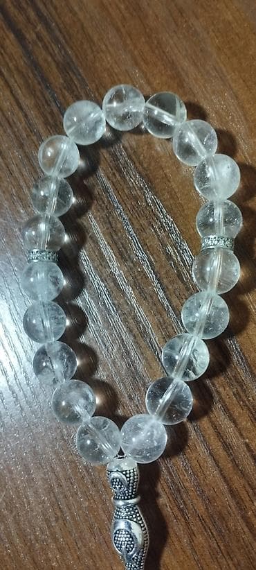Бижутерия: Büllur şəffaf muncuqlardan hazırlanmış təsbeh.dur Nəcəf daşı - — 2