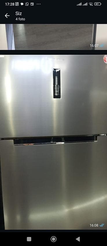 Paslanmayan poladdan (inox) korpuslu ikikameralı soyuducu - Rəng və