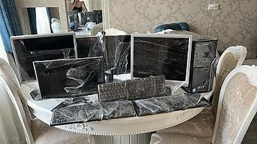 Stol üstü 4 kompüter 3 klaviatura 1 prosessor hamisi işlək