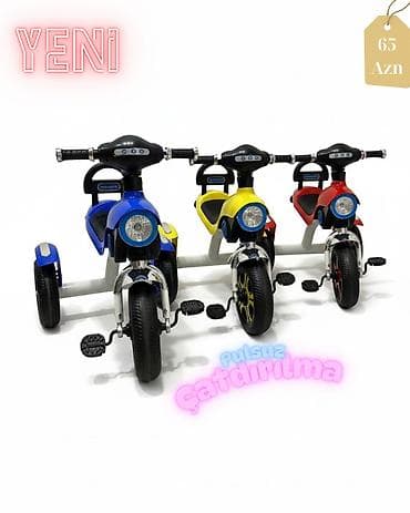 velo bank: Yeni Üç təkərli Uşaq velosipedi 12", Rayonlara çatdırılma, Pulsuz çatdırılma — 10