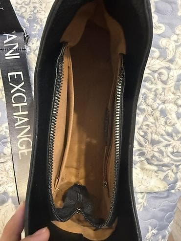 deri canta: Armani Exchange (A|X) qadın çantası - Rəng: qara - Material — 3