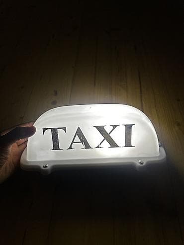 Taksi dam işıq lövhəsi - Rəng: ağ korpus, qara “TAXI” yazısı - Güclü — 2