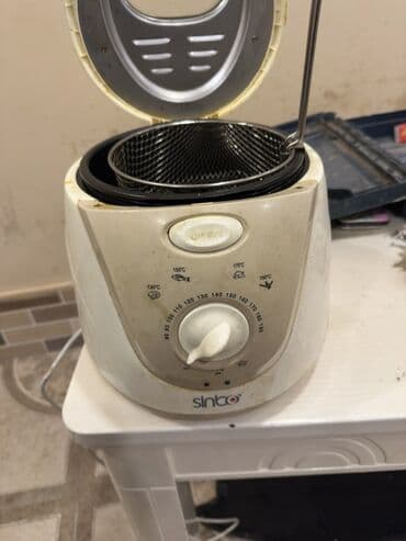Fritozlar: Sinbo elektrik fritözü - Tutumu: çıxarılan metal qızartma səbəti - — 1