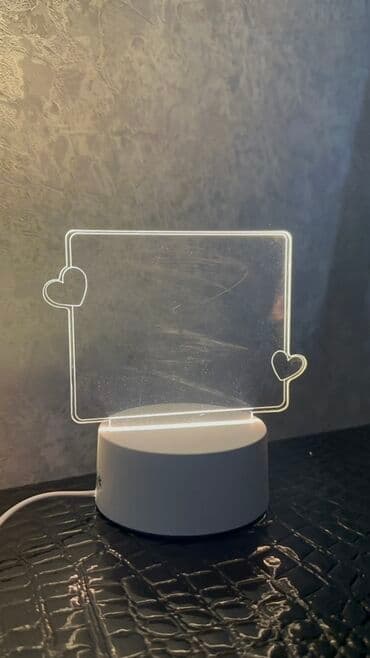 декор дерево: LED işıqlı yazı lövhəsi - Şəffaf akril panel və işıqlı baza: panel — 3