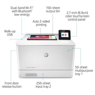 əl printeri: HP LaserJet Pro M454dn Salam. Lazer rəngli printer HP LaserJet Pro — 3