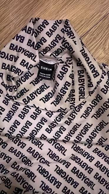 push up helanke: SHEIN “BABYGIRL” printli qadın köynəyi - Model: Uzunqol, boğazlı — 3
