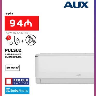 aux kondisioner 30 kv: Kondisioner AUX, Yeni, 85-90 kv. m, Split sistem, Kredit var, Pulsuz quraşdırılma — 1