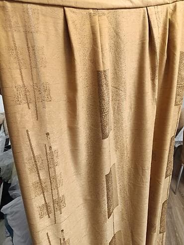 Шторы и жалюзи: Б/у, Занавеска, цвет - Золотой, Самовывоз — 2