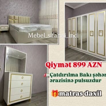 lalafo şkaf: İkinəfərlik çarpayı, Dolab, Termo, 2 tumba, Azərbaycan, Yeni — 4